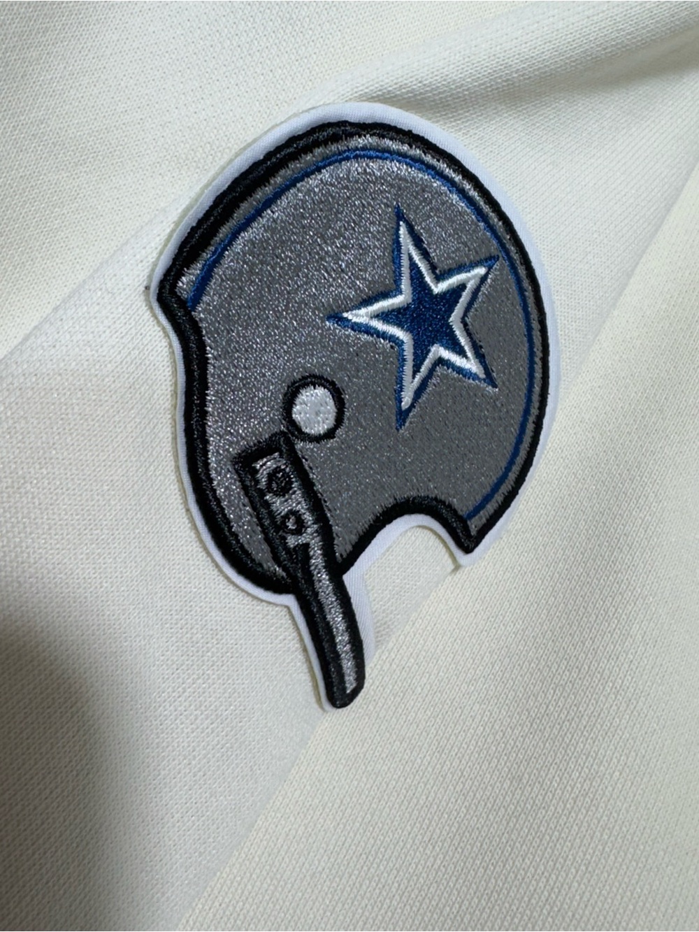 Dallas Cowboys Womens XL Oversized Sweatshirt Pullover Ivory Blue NFL Football - Picture 11 of 15
